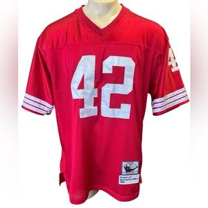 NFL San Francisco 49ers Mitchell & Ness Throwback 1989 Ronnie Lott #42 Jersey